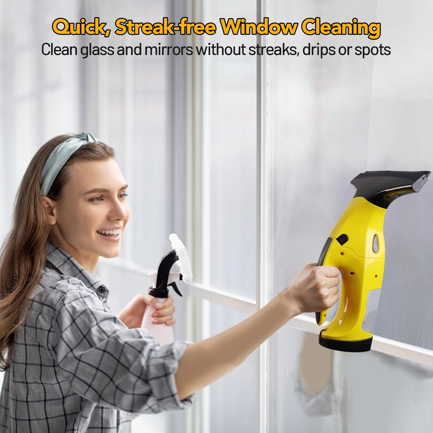 Rechargeable Window Vac, Electric Window Vacuum Squeegee, with 11 in. and 6.7 in