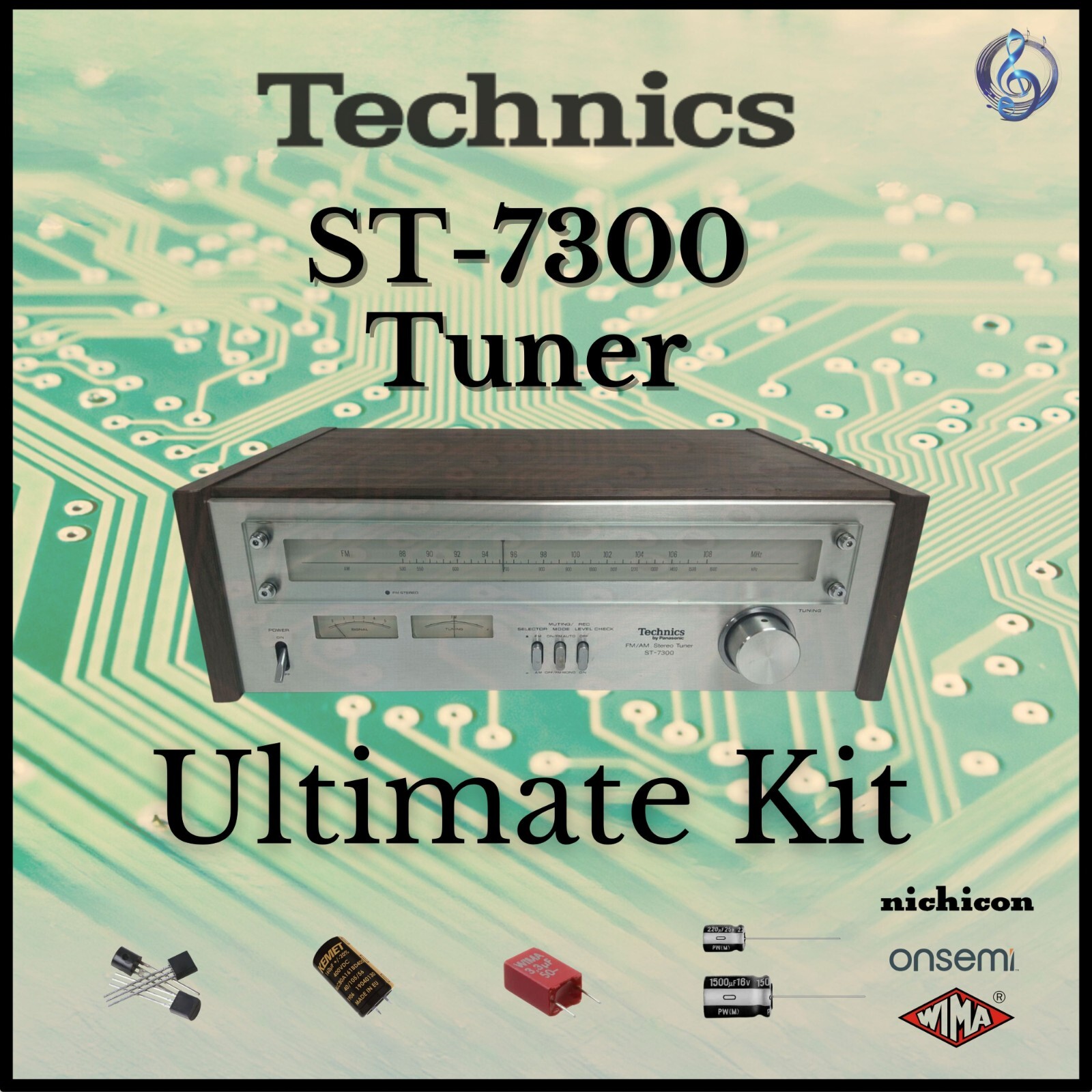 Technics ST-7300 Tuner Ultimate Restoration Kit - Wima, OnSemi, Nichicon