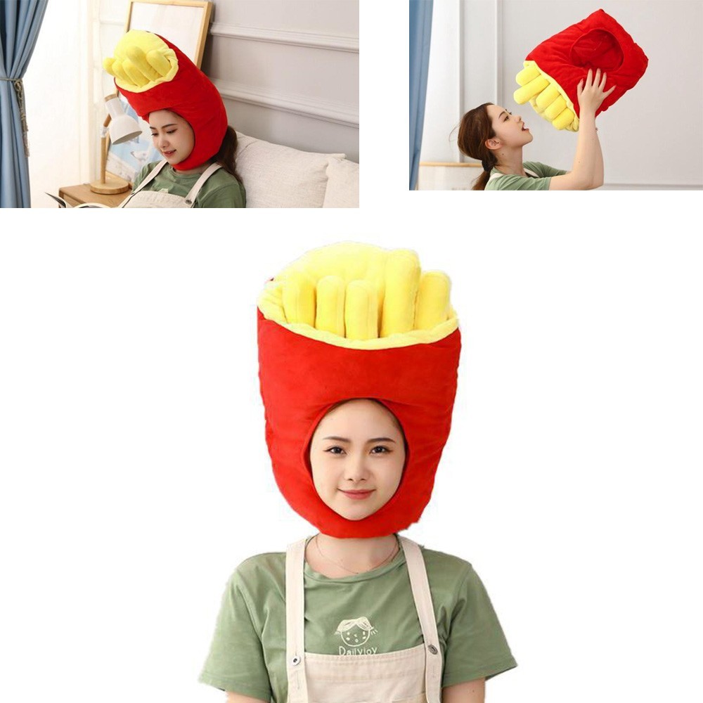 Cosplay Funny Food French Fries Headwear Hat Christmas Costume Party Halloween