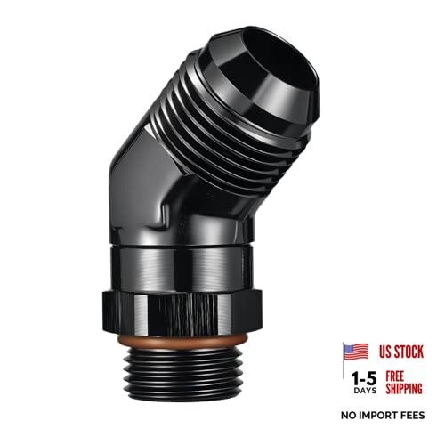 12AN Flare to 10AN ORB Male Swivel Adapter Fitting 10AN ORB to 12AN 45 Degree