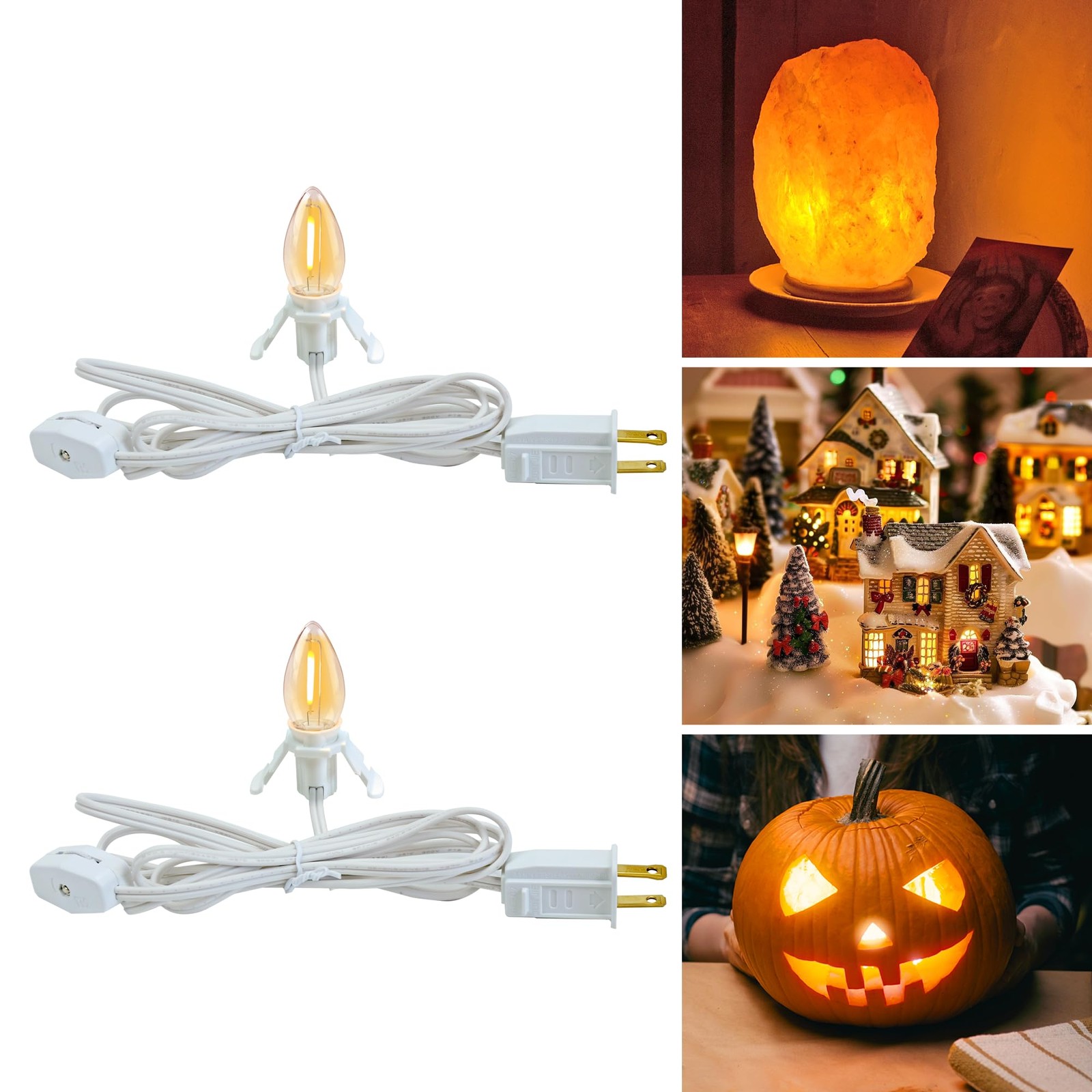 FUTIME Set of 2 Accessory Cord with One Led Light Bulb 2 Pack