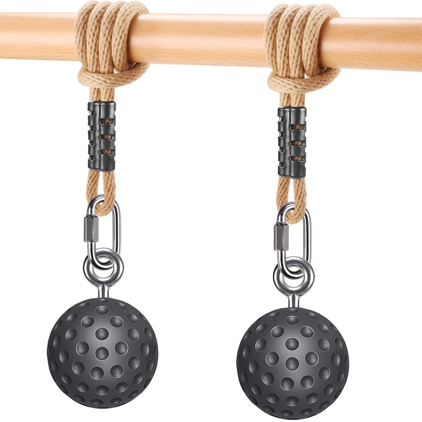 SELEWARE Pull Up Ball Grip, Non-Slip Rock Climbing Holds Power Ball for Stren...