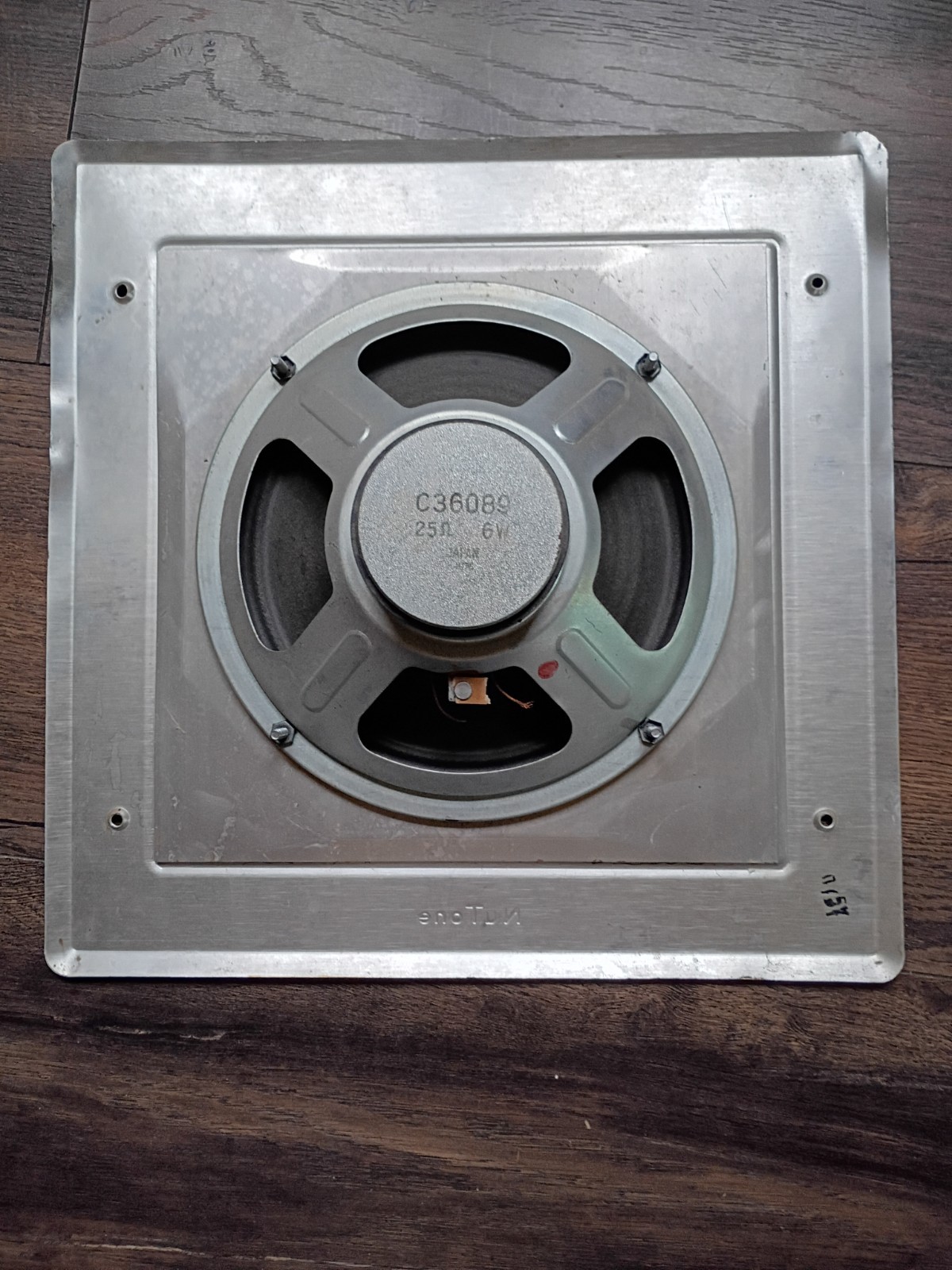 Nutone Stainless Steel Flat Wall Speakers Indoor Outdoor Mid Century Sound&Deco