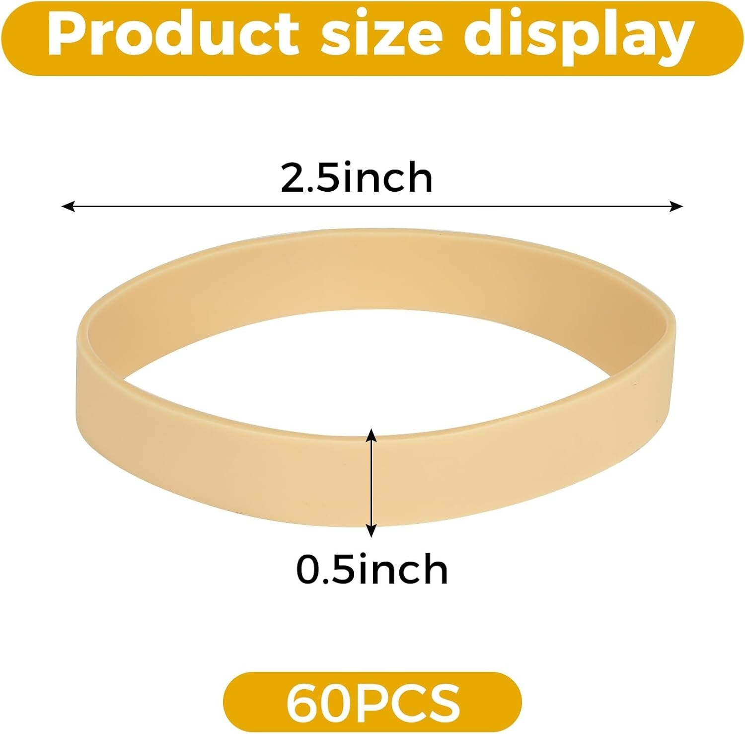 Tactical Rubber Bands 60Pcs Heavy Duty Rubber Bands Extra Thick Wide Large UV