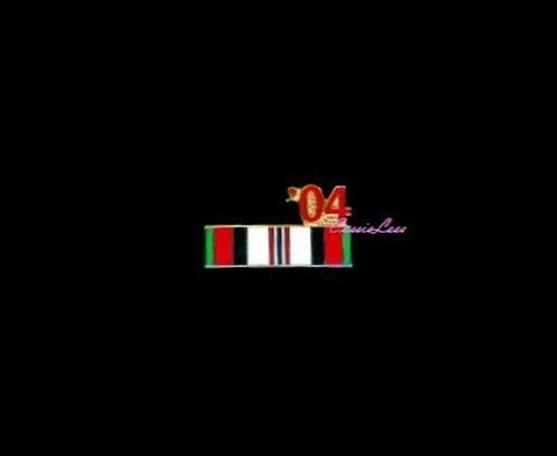 Afghan Vet '04 Service Ribbon + a custom promo pin