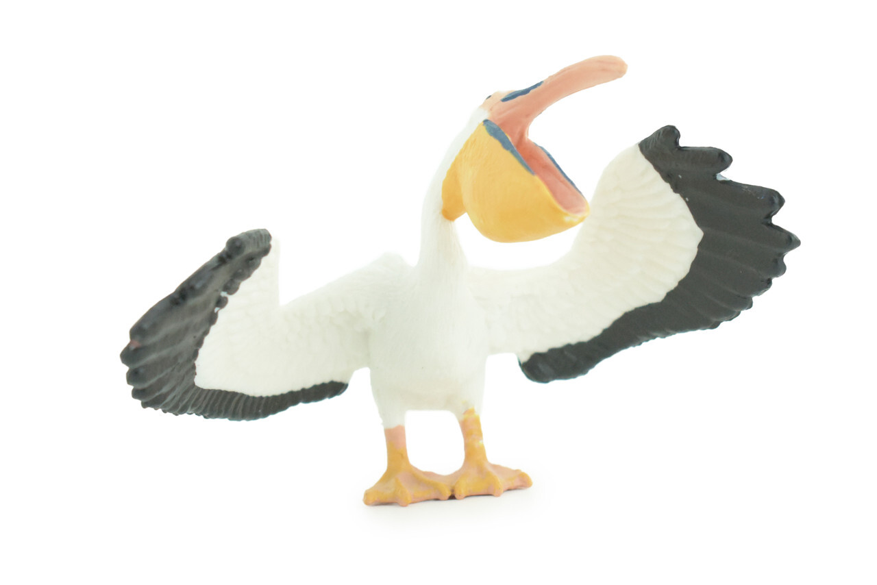 Pelican with Open Mouth Toy, Realistic Hand Painted Rubber, 4 Inches CH945 BB208