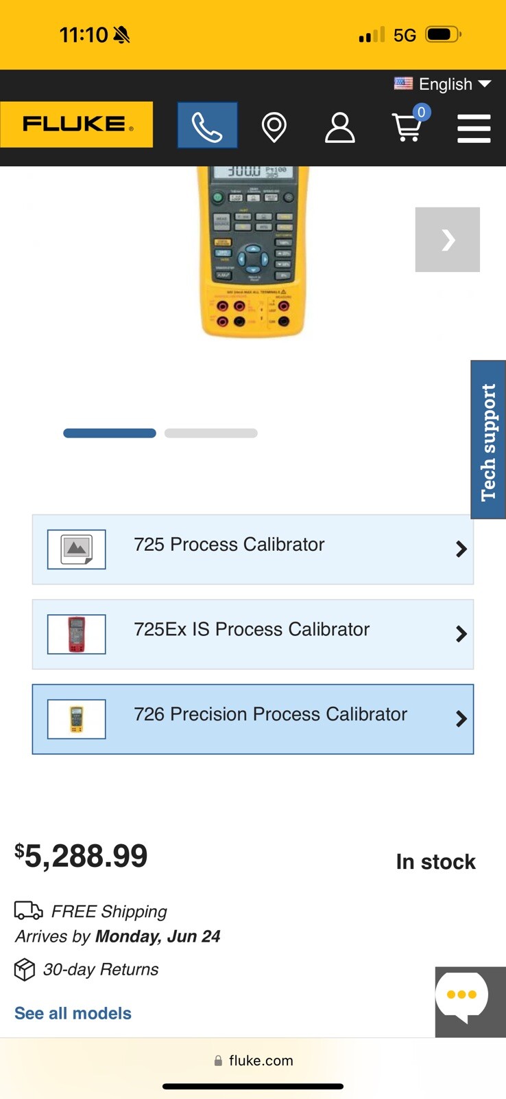 FLUKE 726 PRECISION MULTIFUNCTION CALIBRATOR fast ship via FedEx/DHL/UPS