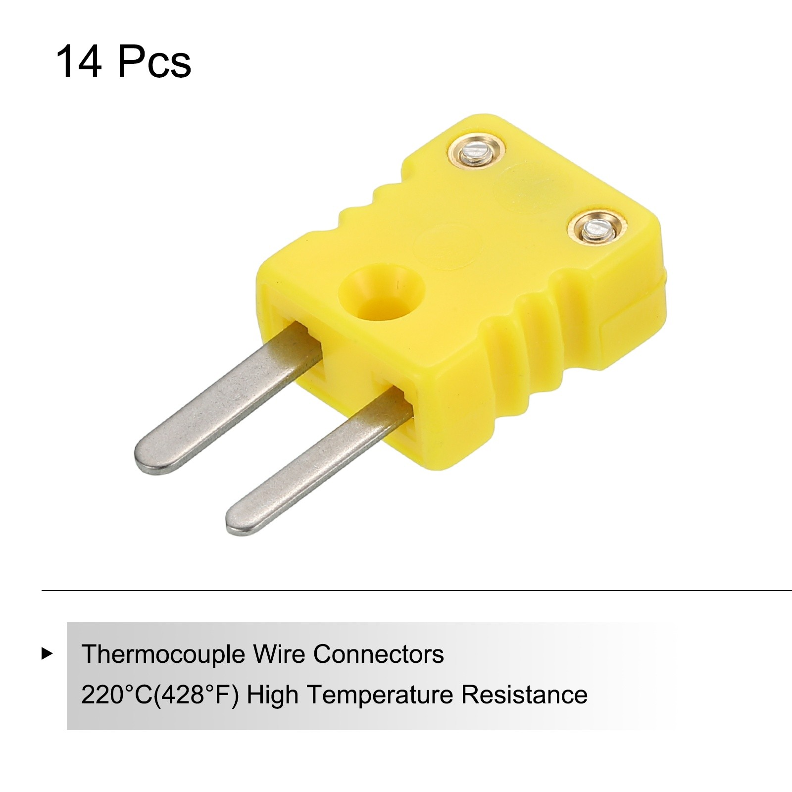 14pcs Mini K Type Thermocouple Wire Connectors Male Plug Adapter