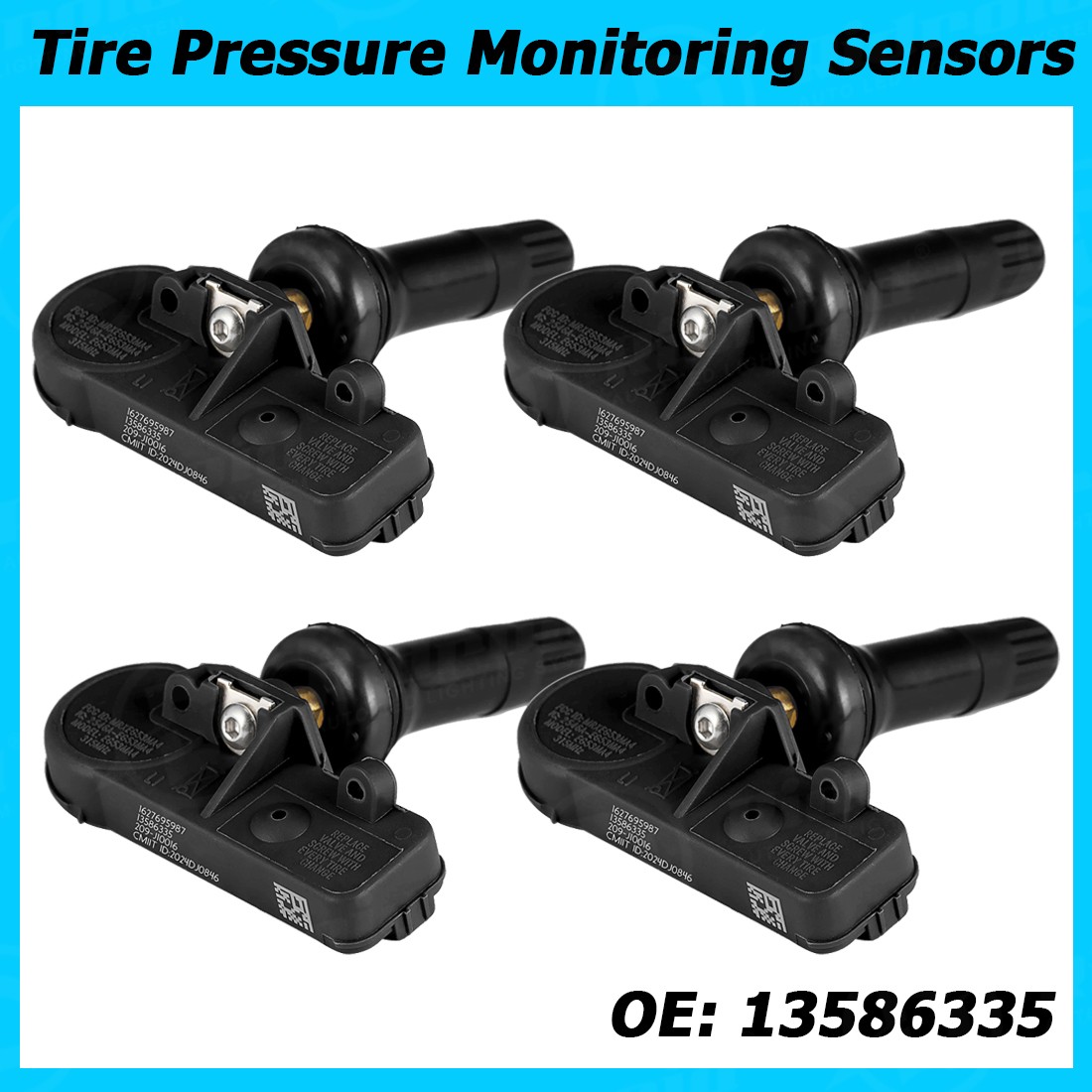 4 pack OEM TPMS Tire Pressure Monitoring Sensors for Chevy GMC 13586335/13598771