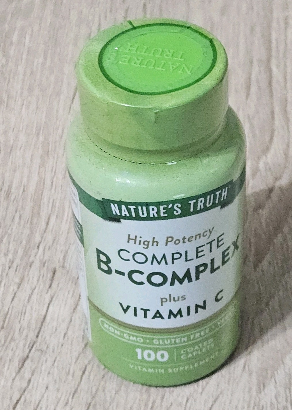 Vitamin B Complex | 100 Caplets | with Vitamin C | Non-GMO | by Nature Truth