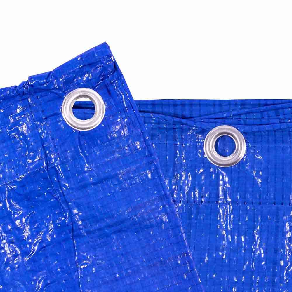 Waterproof Lightweight Blue Multipurpose Poly Tarp - Woven Polyethylene