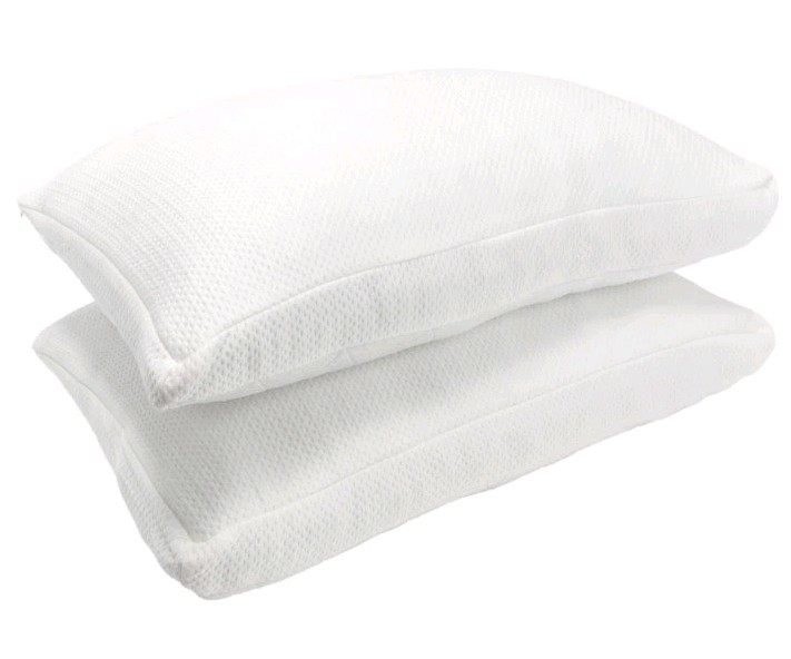 Joy CleanBoss Memory Foam Cooling Cloud Pillows-2 Piece-White-NEW