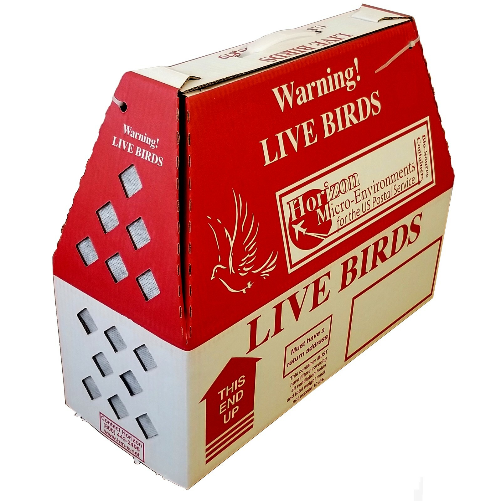 3pk Horizon Live Bird Shipping Boxes Chickens Poultry USA Made - USPS Approved