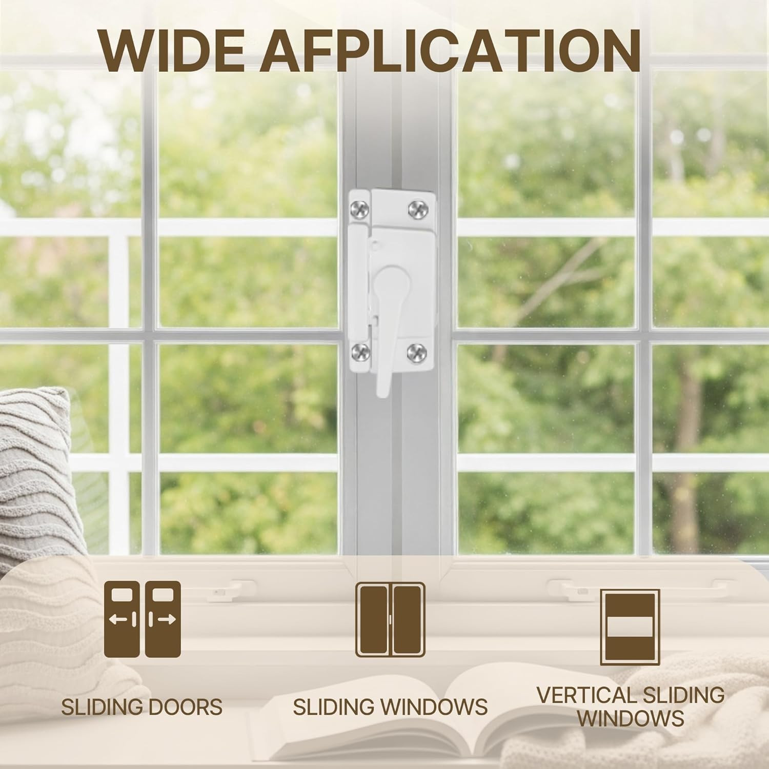 4 Pcs Window Locks, Replacement Window Locks, Sliding Window Sash Locks, Durable