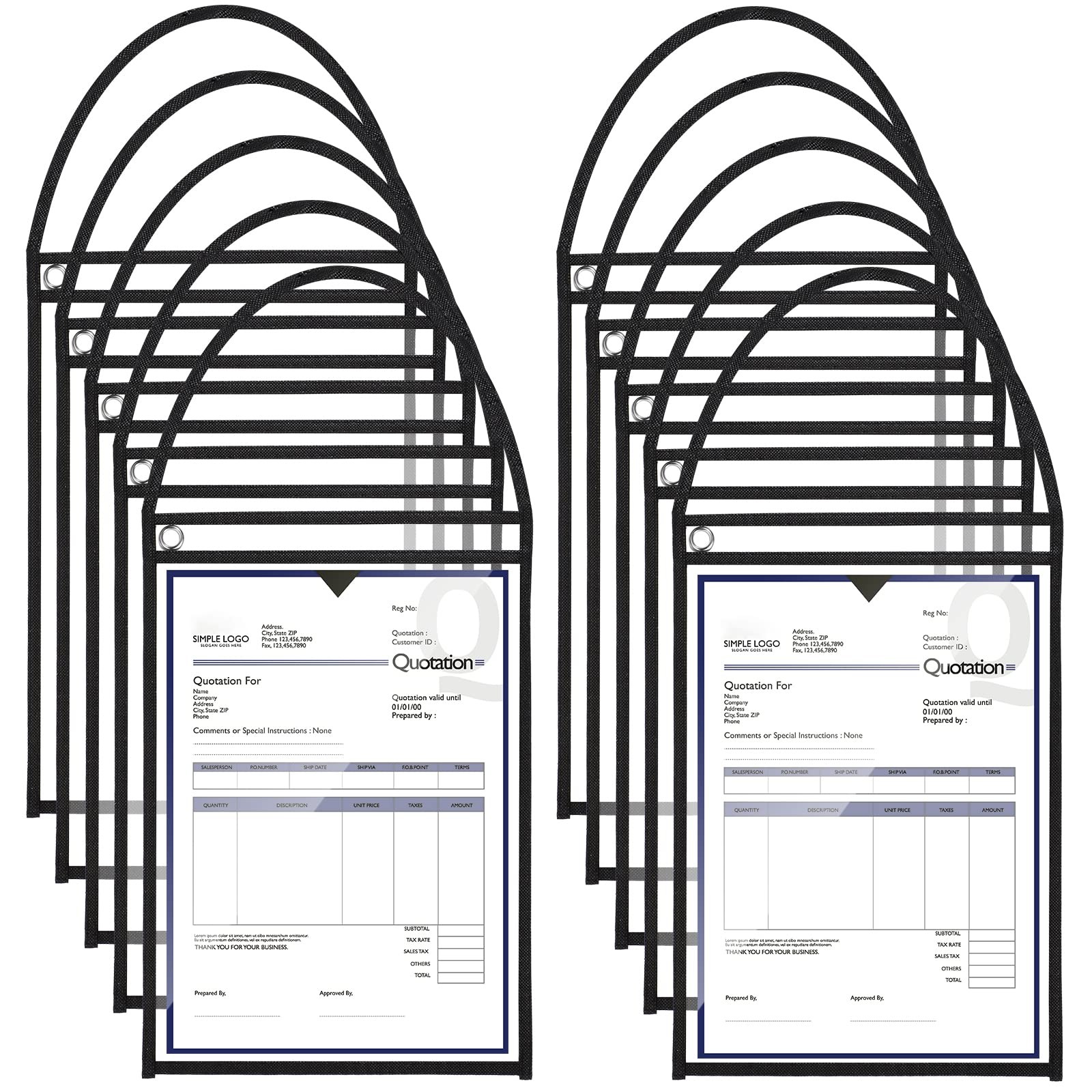 Epakh 30 Pack Office Products Shop Ticket Holders with Hanging Strap 9 x 12 I...