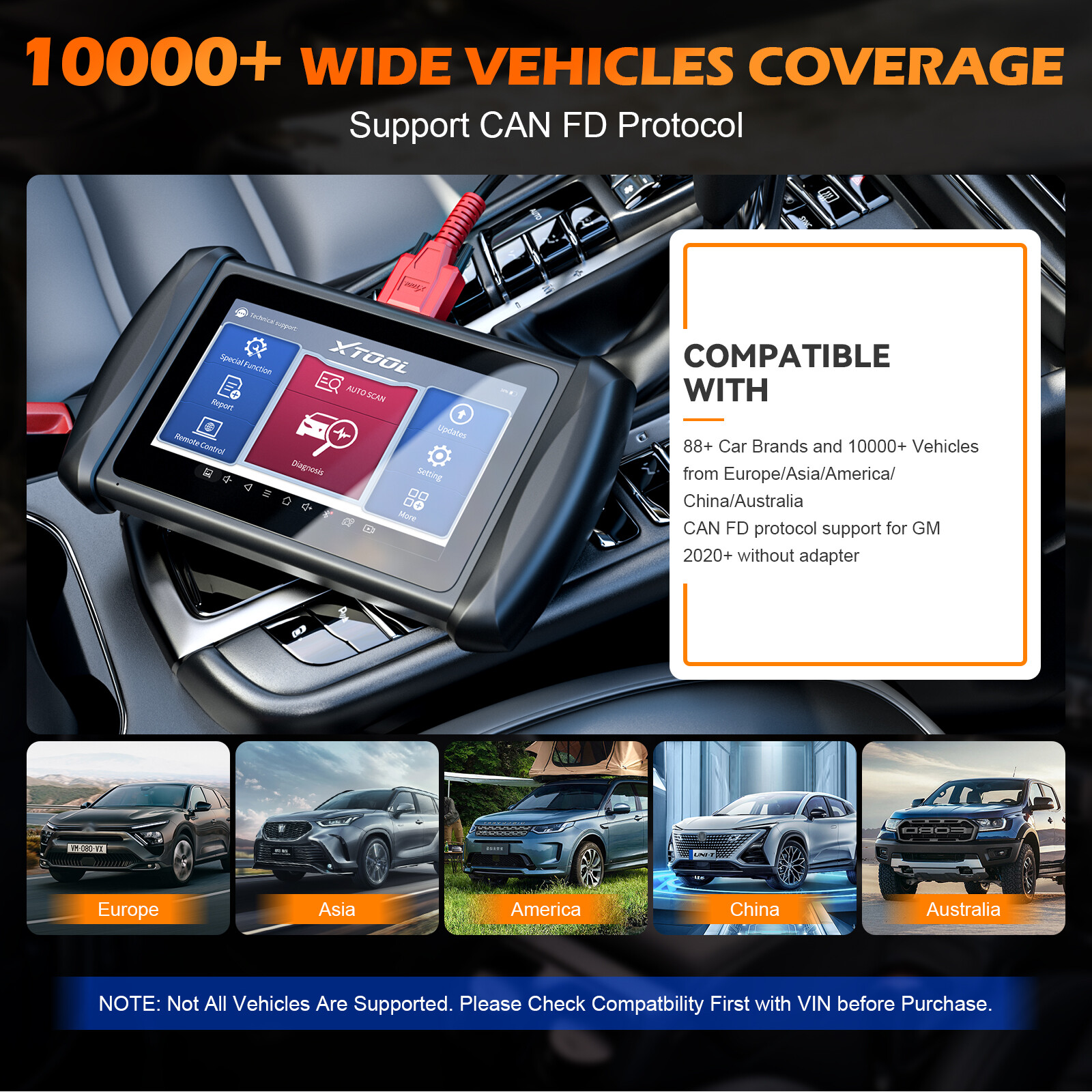 2024 Newest XTOOL IP616 Auto Car Coding All System Diagnostic Scanner Tool CANFD