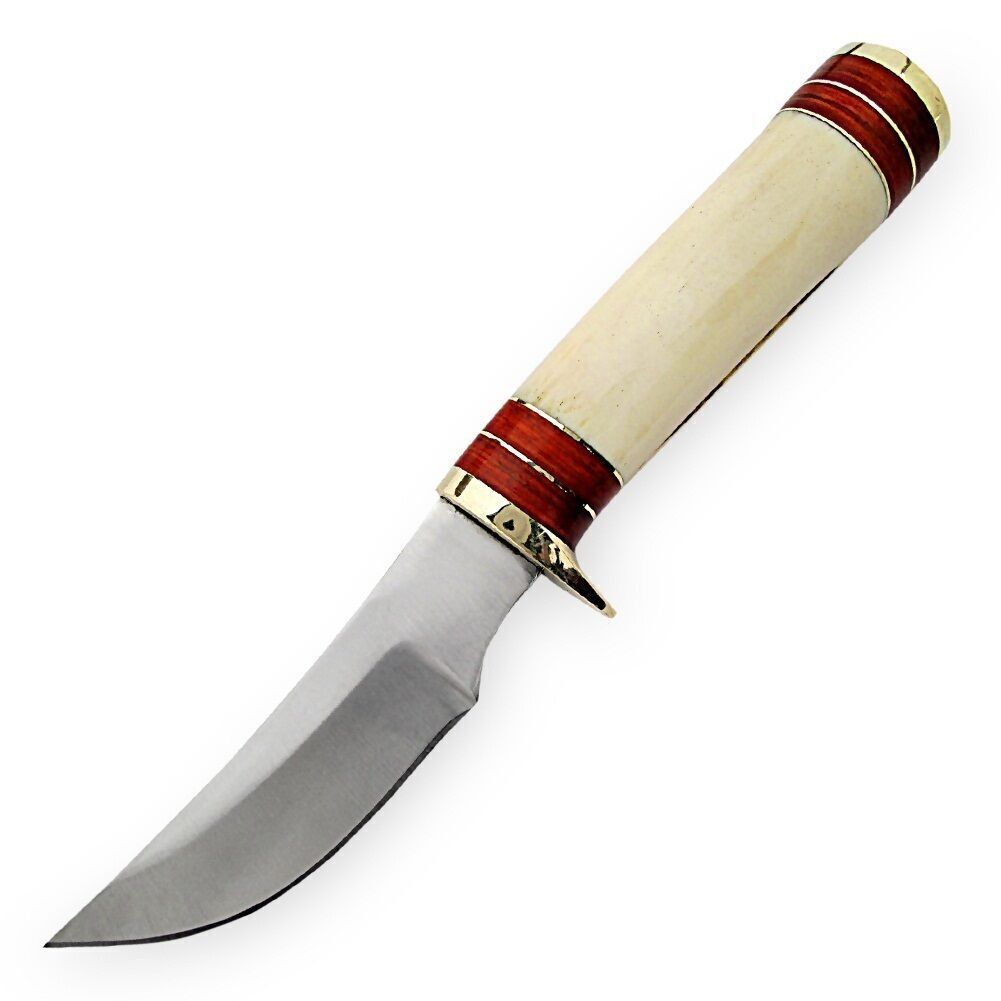 Outdoor Chesapeake Howler Hunting Skinner Knife 8.25" Satin Blade,  Bone Handle