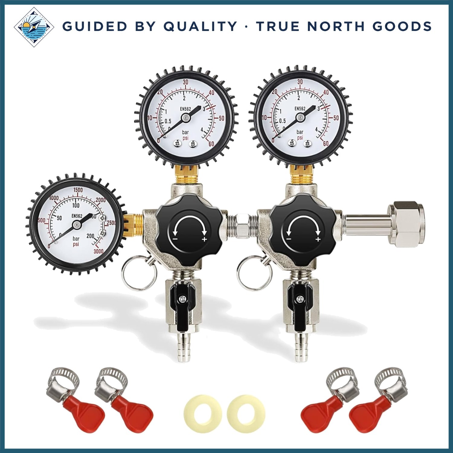 Two System Beer Regulator with Individual Gauges for Optimal Pressure Control