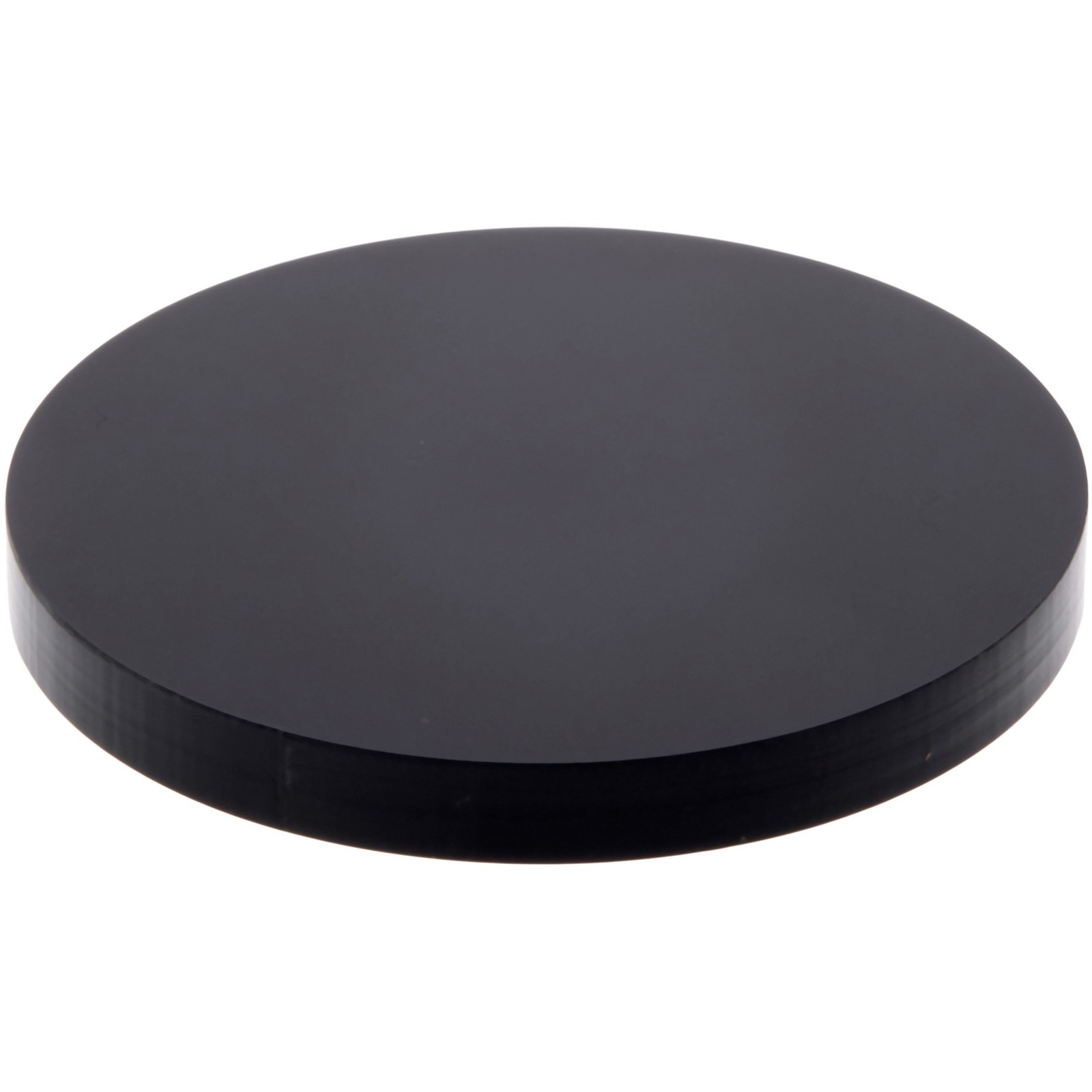 Plymor Black Acrylic Round Standard-Edge Display Base, 2" W x 2" D x 0.25" H