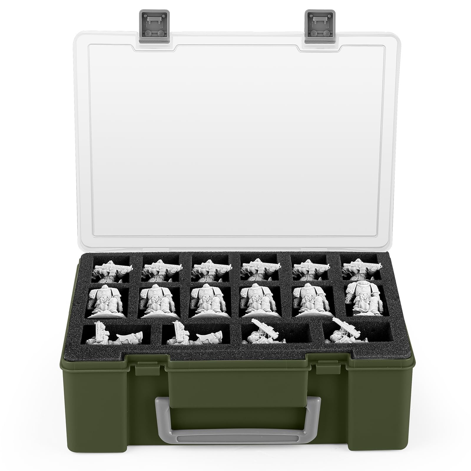 Miniature Storage Carrying Figure Case - 32 Slot Figurine Minature Carrying C...