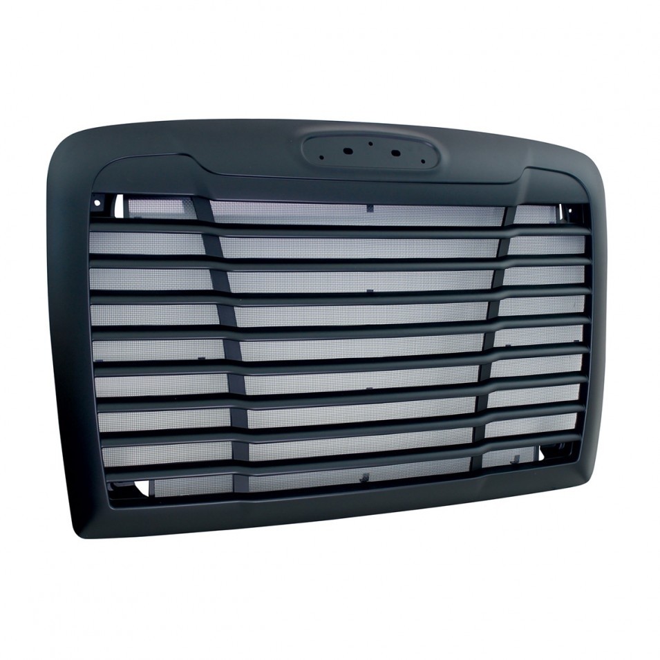 Grille w/ Bug Screen & Logo Cutout f/ 2005-2010 Freightliner Century - Black