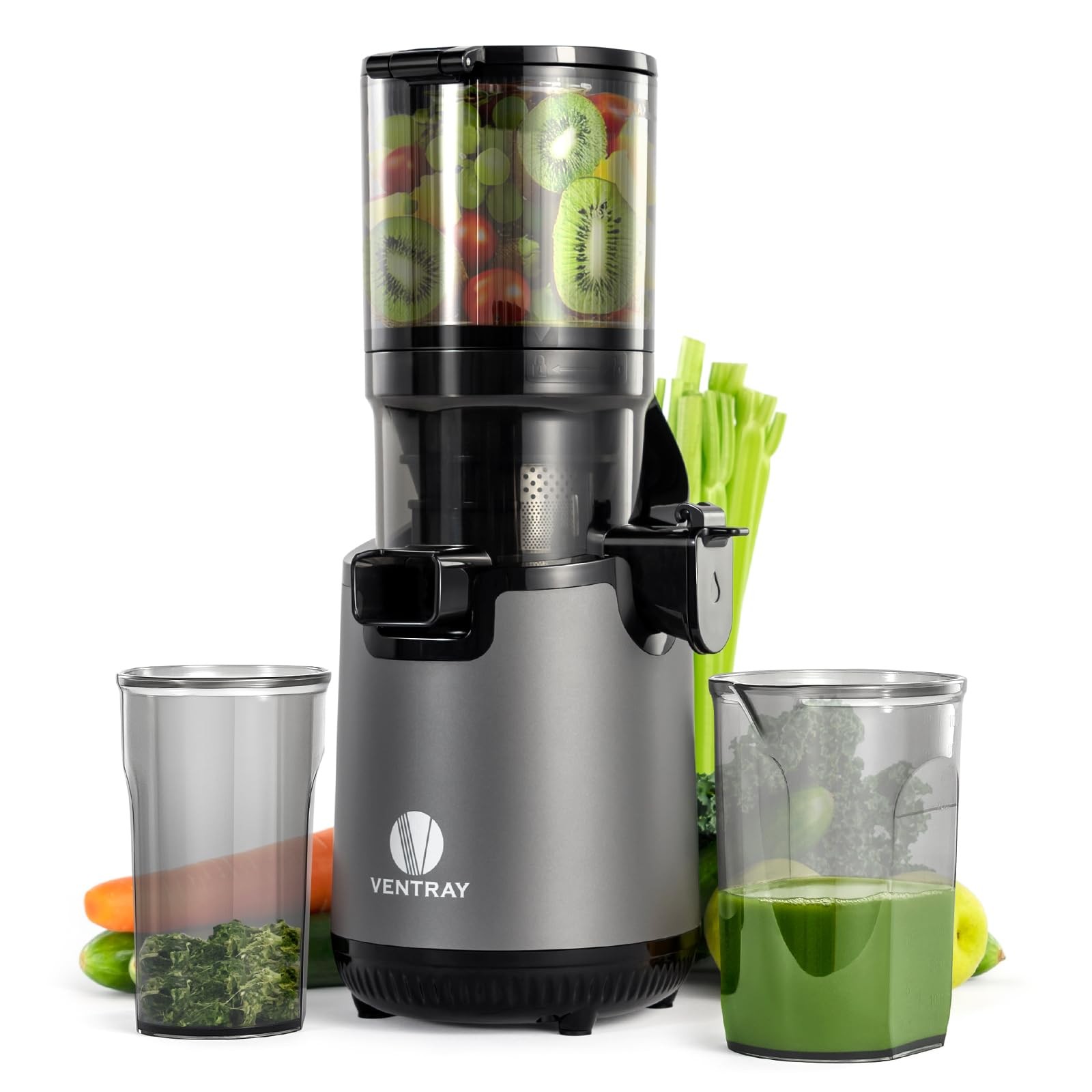 Cold Press Juicer, Juicer Machine with 5.12'' Extra Large Feed Chute, Slow Ma...
