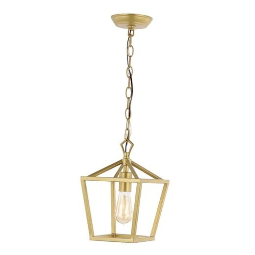 JYL7618B Pagoda 1-Light Vintage Farmhouse Iron Chain Pagoda 8" Antique Gold