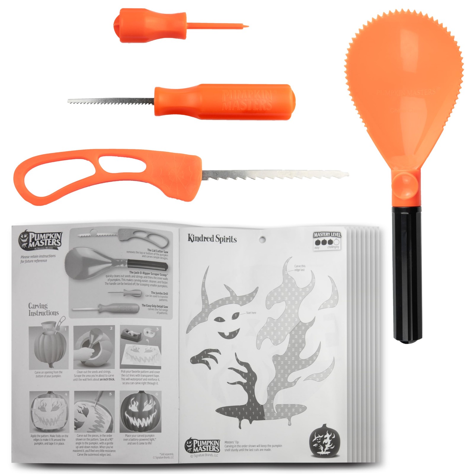 Pumpkin Masters Premium All in One Carving Kit – Comprehensive 39.4", Silver