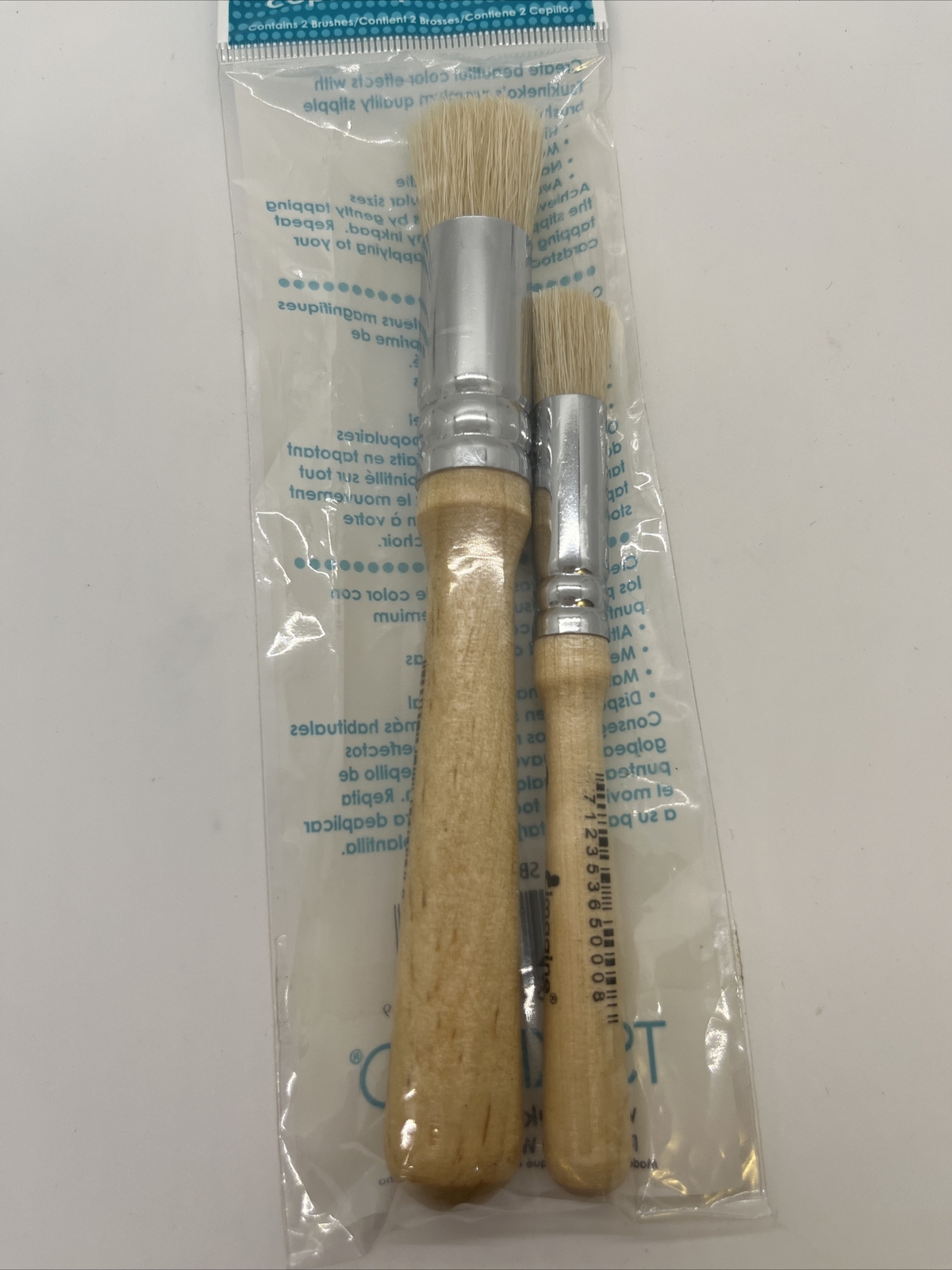 Tsukineko Stipple Brushes Size 4 & 0 NEW
