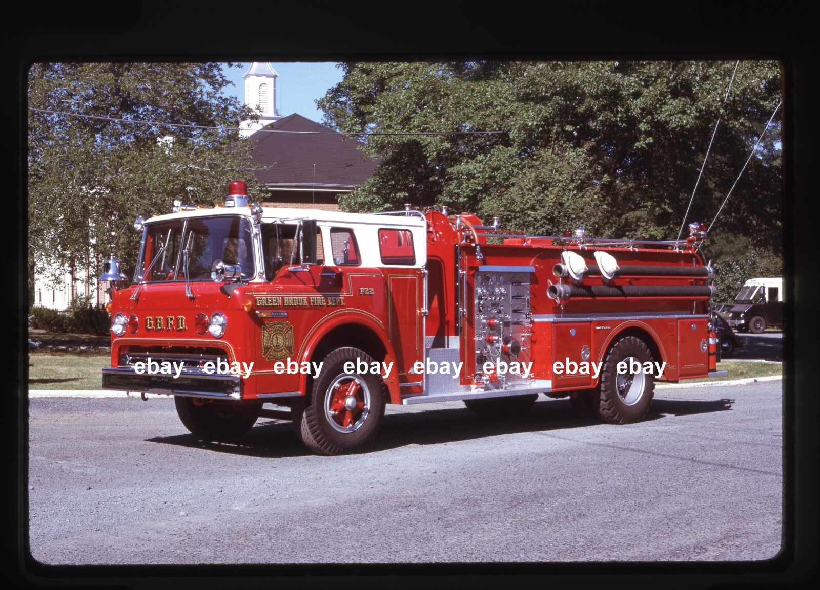 Green Brook NJ 1972 Ford C Great Eastern pumper Fire Apparatus Slide