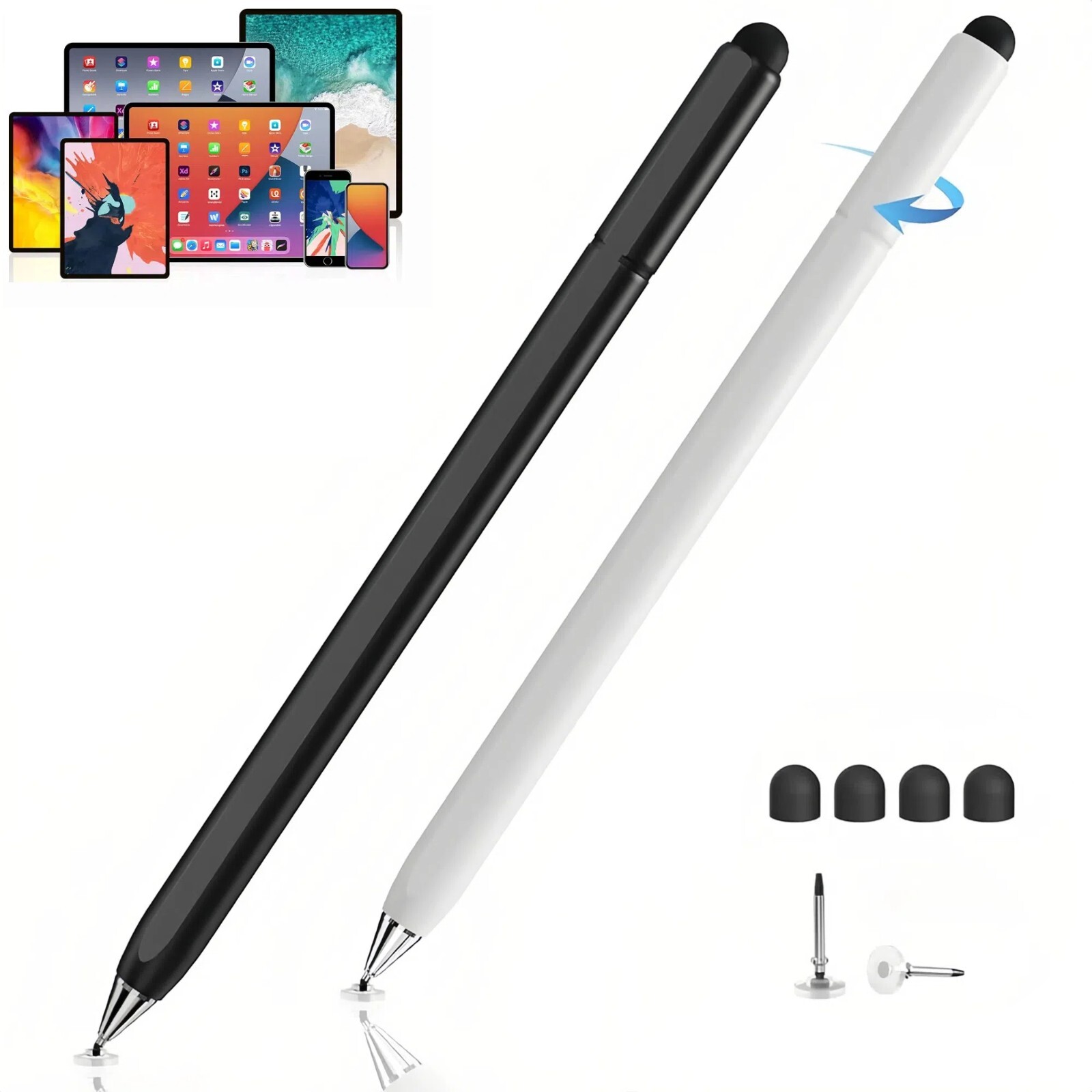 2pcs Universal Stylus Pen, Stylus pen for Apple iPad iPhone Pro Android Tablets