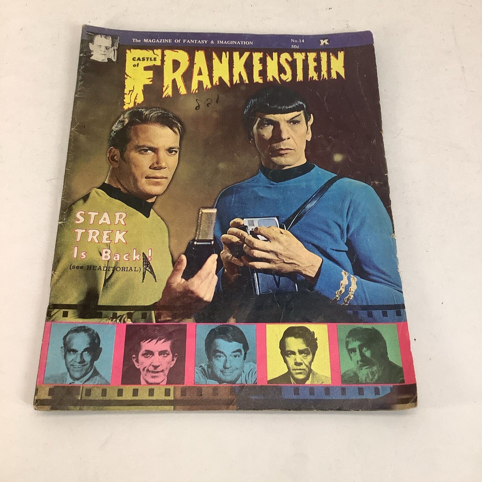 THE MAGAZINE OF FANTASY/IMAGINATION-CASTLE OF FRANKENSTEIN 1969 #14 Star Trek