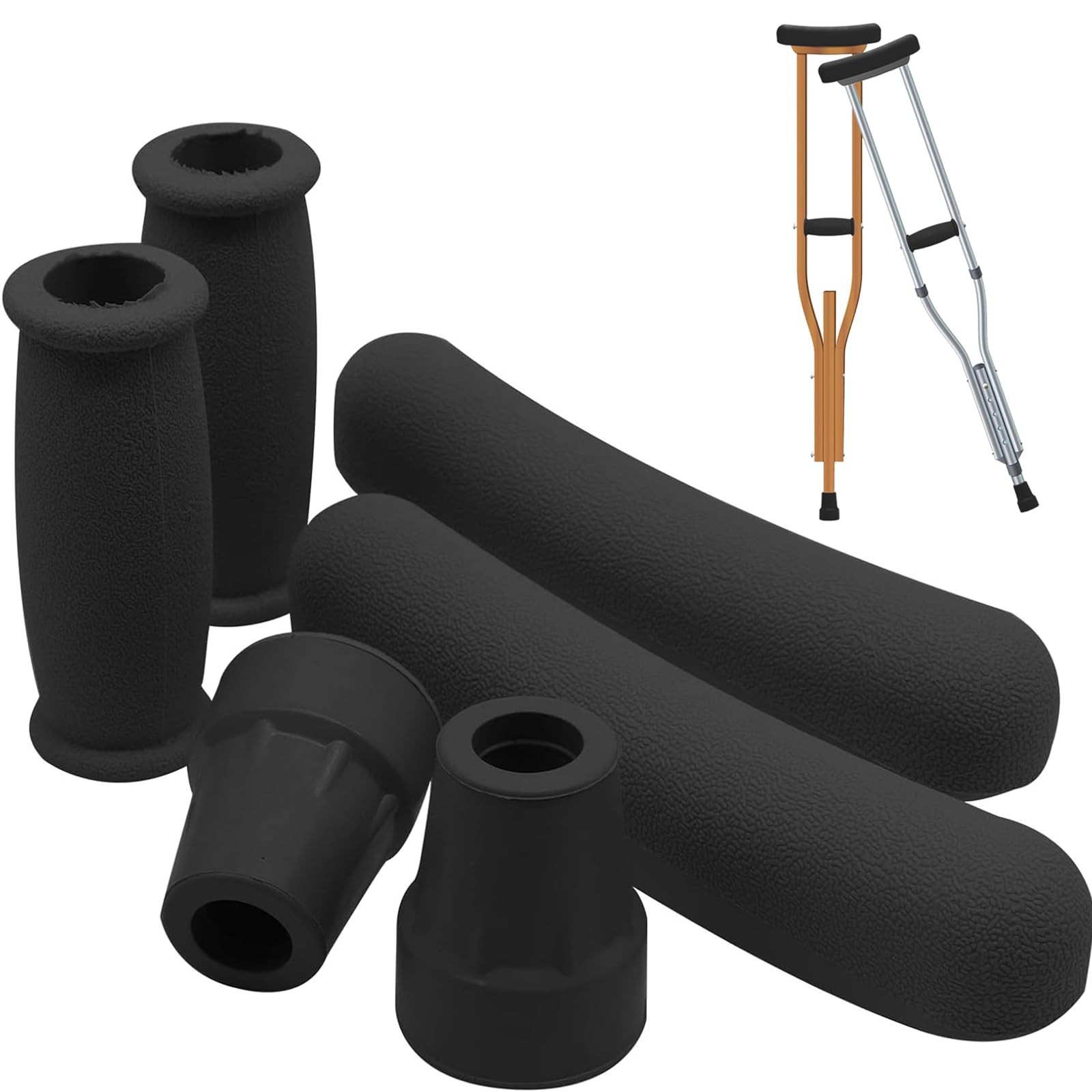 Crutch Padding and Crutches Accessories, Sets, Sets-Black
