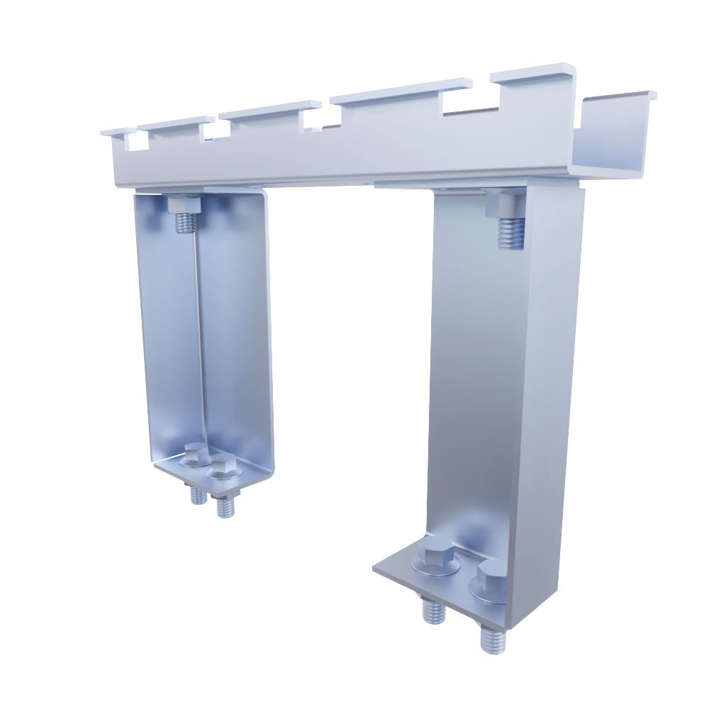 NavePoint Electro Zinc Plated 8" Wide Cabinet and Floor Stand