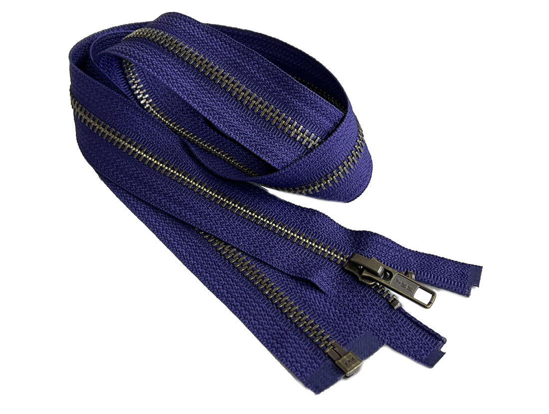 36" Inches YKK #5 Antique Brass Medium Weight Metal Jacket Zipper Separating