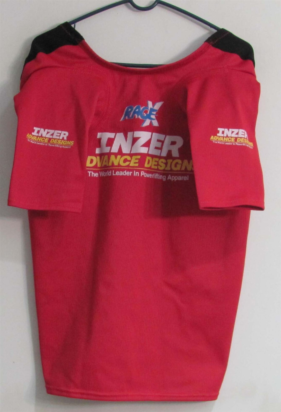Inzer Rage X Bench Shirt 46 Red & Black w/Custom 1" Scoop & H.D. Neck (Used 2x)