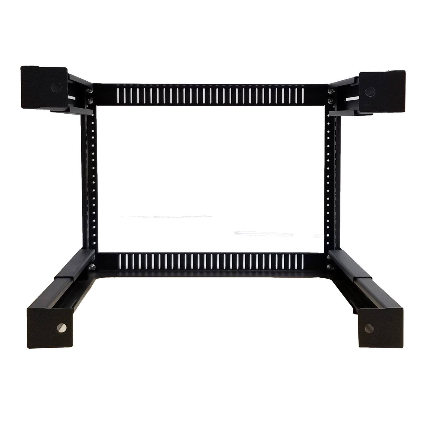 6U Open Frame Rack Expandable upto 19.5" Deep 4-Post Wall Mount Network Cabinet
