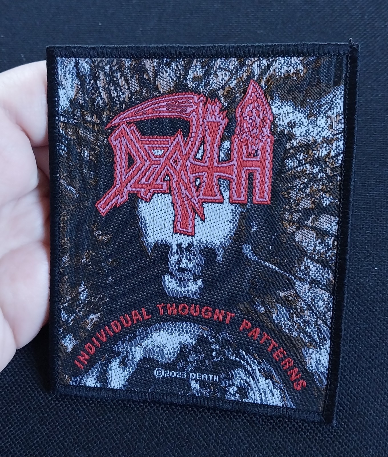 DEATH ~ Individual Thought Patterns LICENSED Woven Band Battle Jacket PATCH