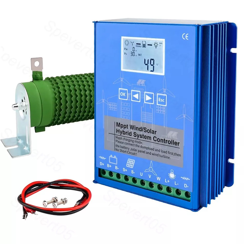 3000W 24V 48V MPPT Hybrid Solar Wind Charge Controller Windturbine PV Regulator