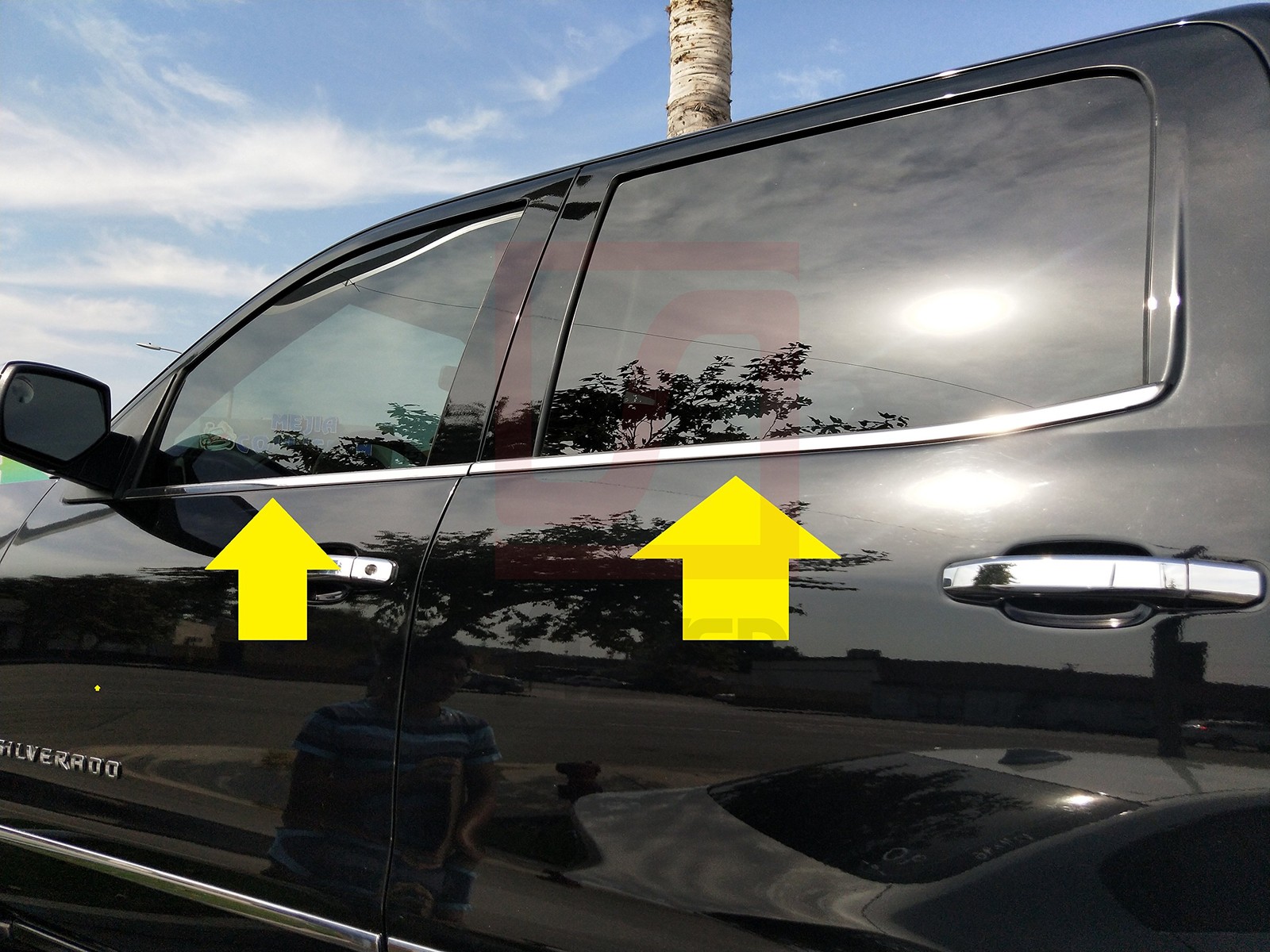 Sizver Polished Stainless Steel Window Sills Trims For 2014-2018 Chevy Silver...