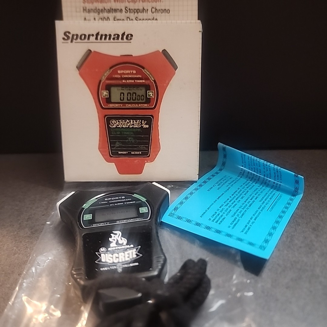 Motorola Discrete Hamilton Hallmark Sportmate Chronograph Timer New in Box