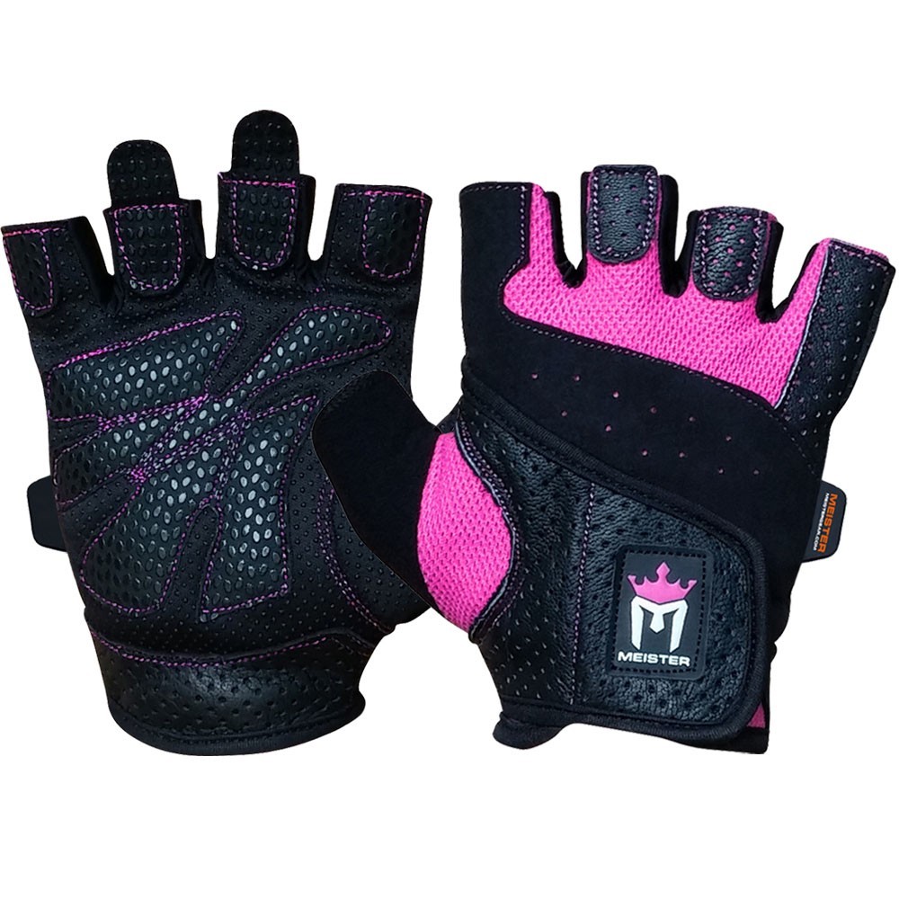 MEISTER WOMEN'S FIT WEIGHT LIFTING GLOVES - Ladies Gym Workout Crossfit New PINK