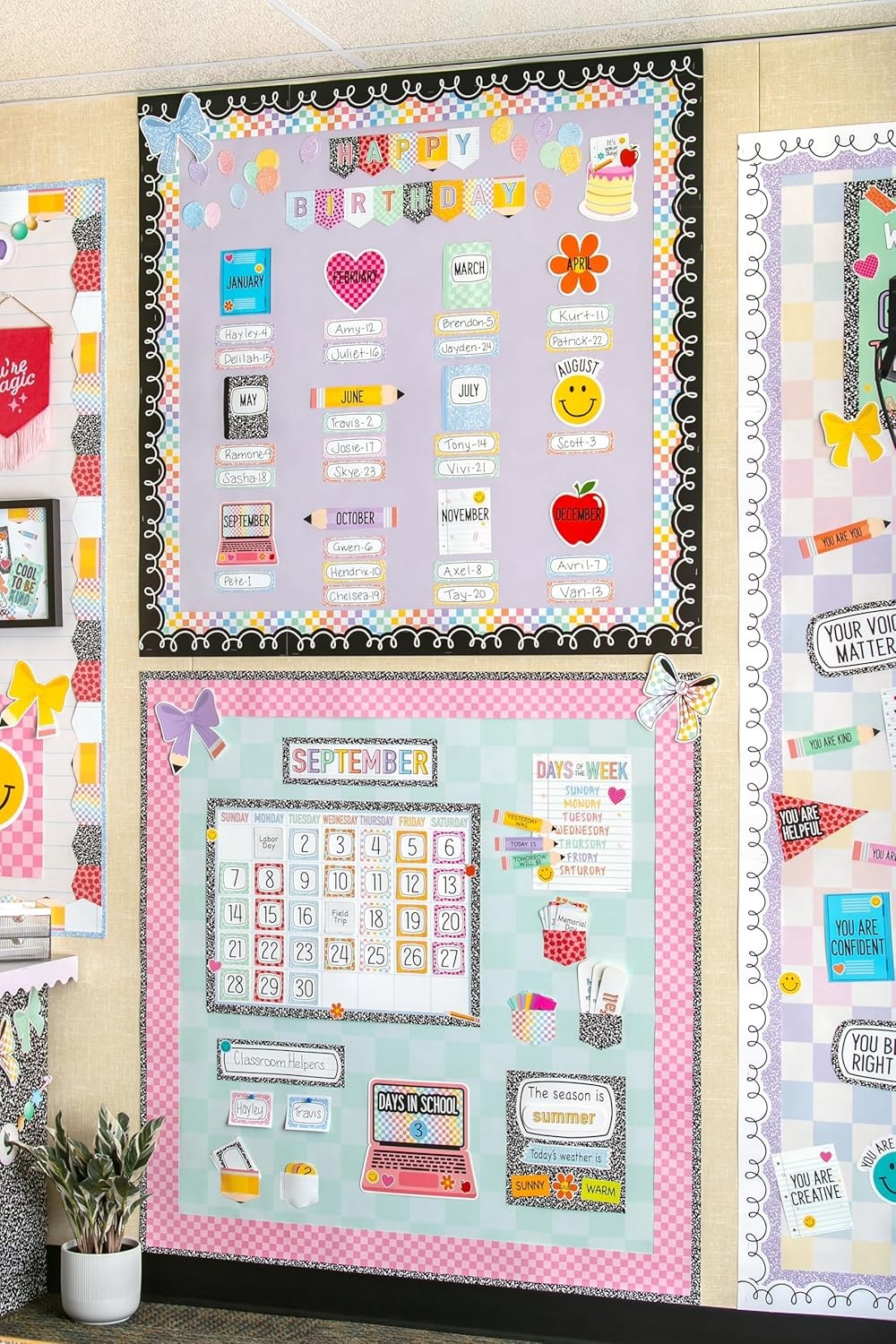 Teacher Created Resources Black/White Squiggles Border Trim - 50ft