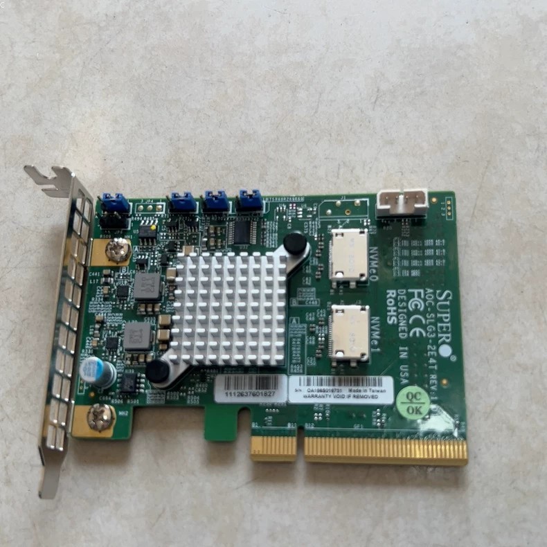 Supermicro AOC-SLG3-2E4T Dual Port PCIe NVMe u.2 Host Bus Adapter