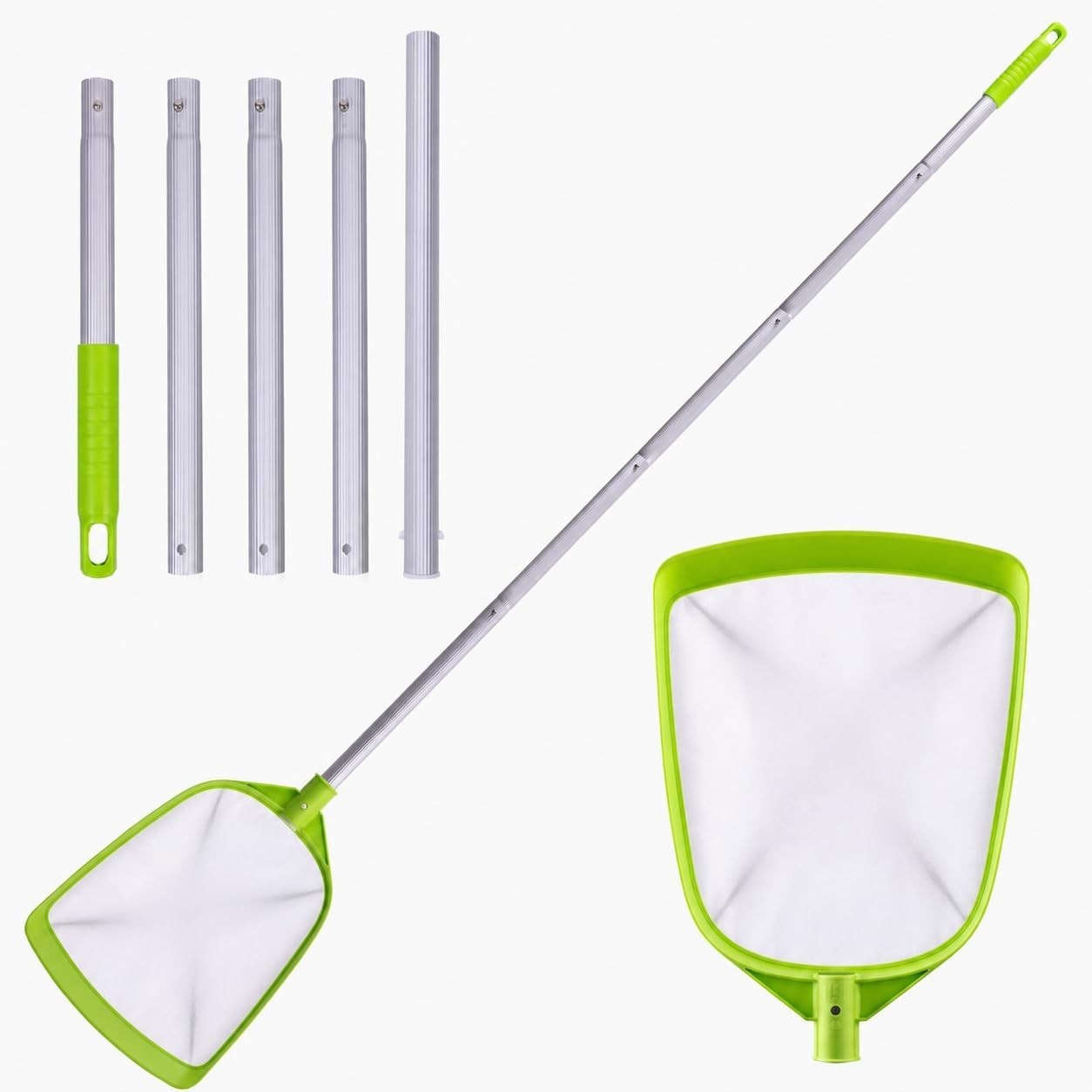 Pool Skimmer Net with 72 Inch Rake and Pole for Cleaning