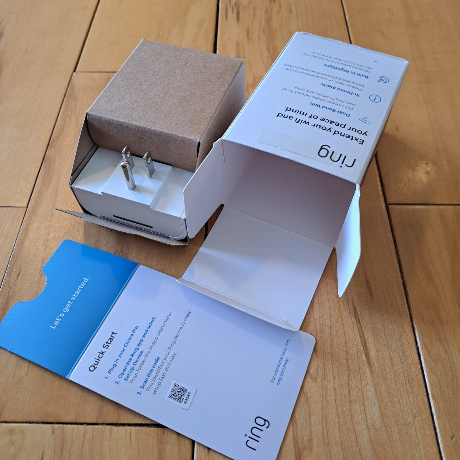 RING CHIME PRO White (Open box, Unused)