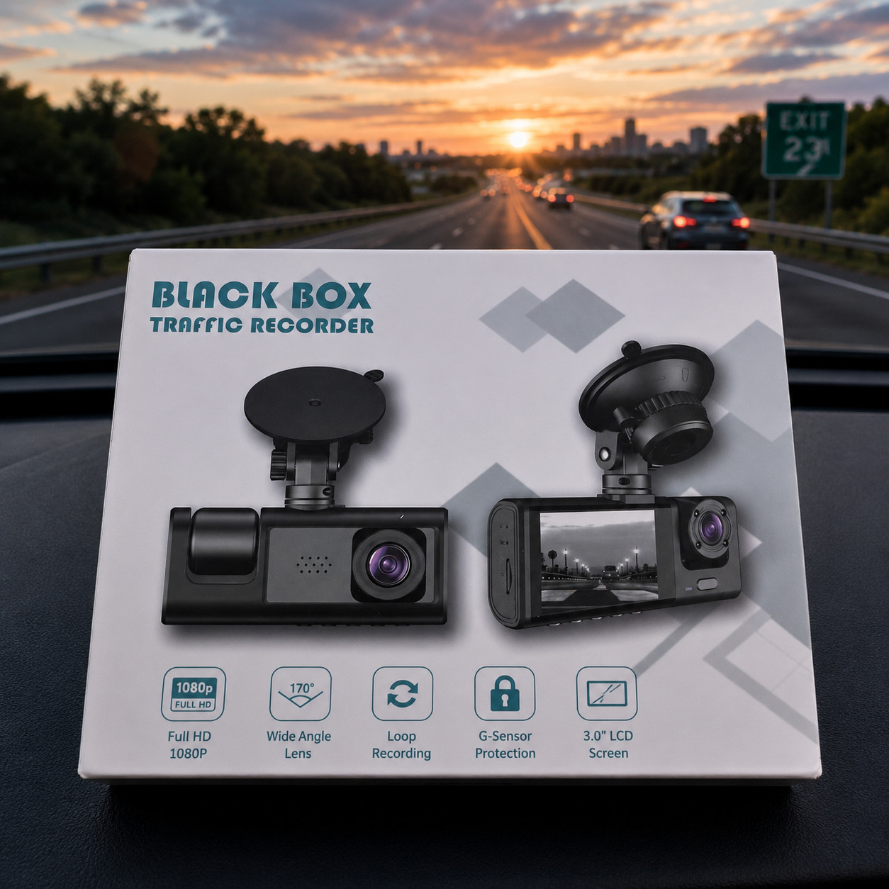 Dash Cam - Black Box Traffic Recorder New in Box