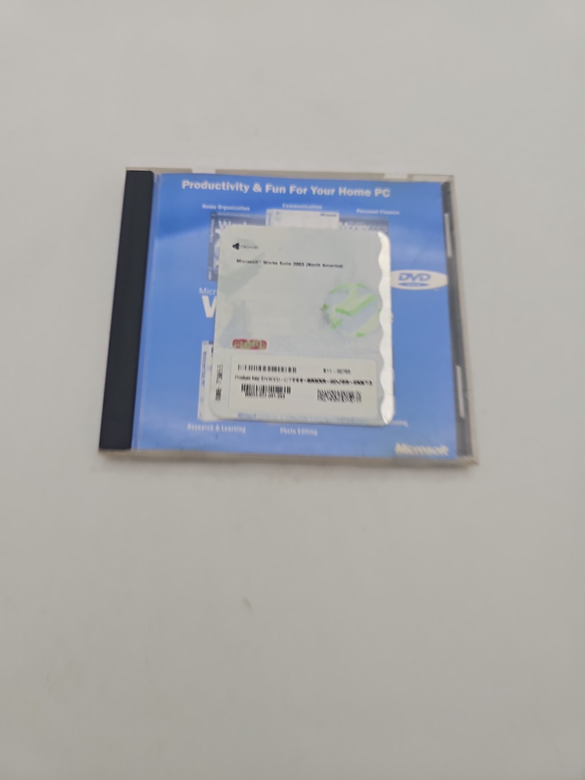 Microsoft Works Suite 2003 DVD ROM with Product Key NEW / Sealed