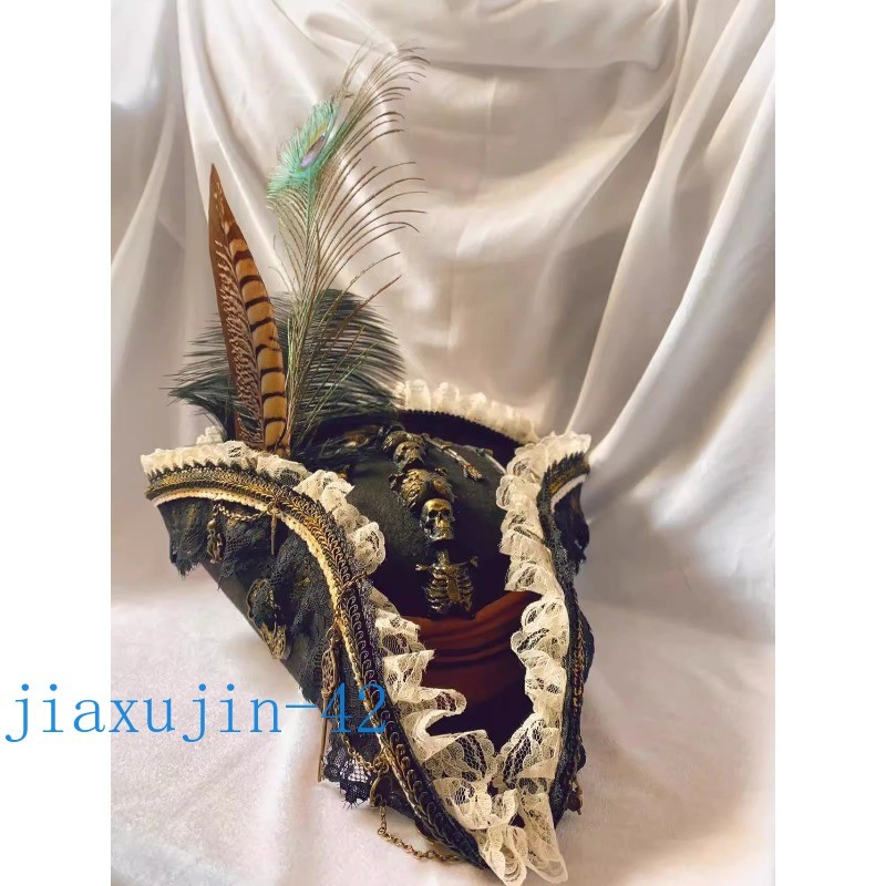 Pirates of the Caribbean Cocked Hat Pirate Cap Cosplay Halloween Headgear Props