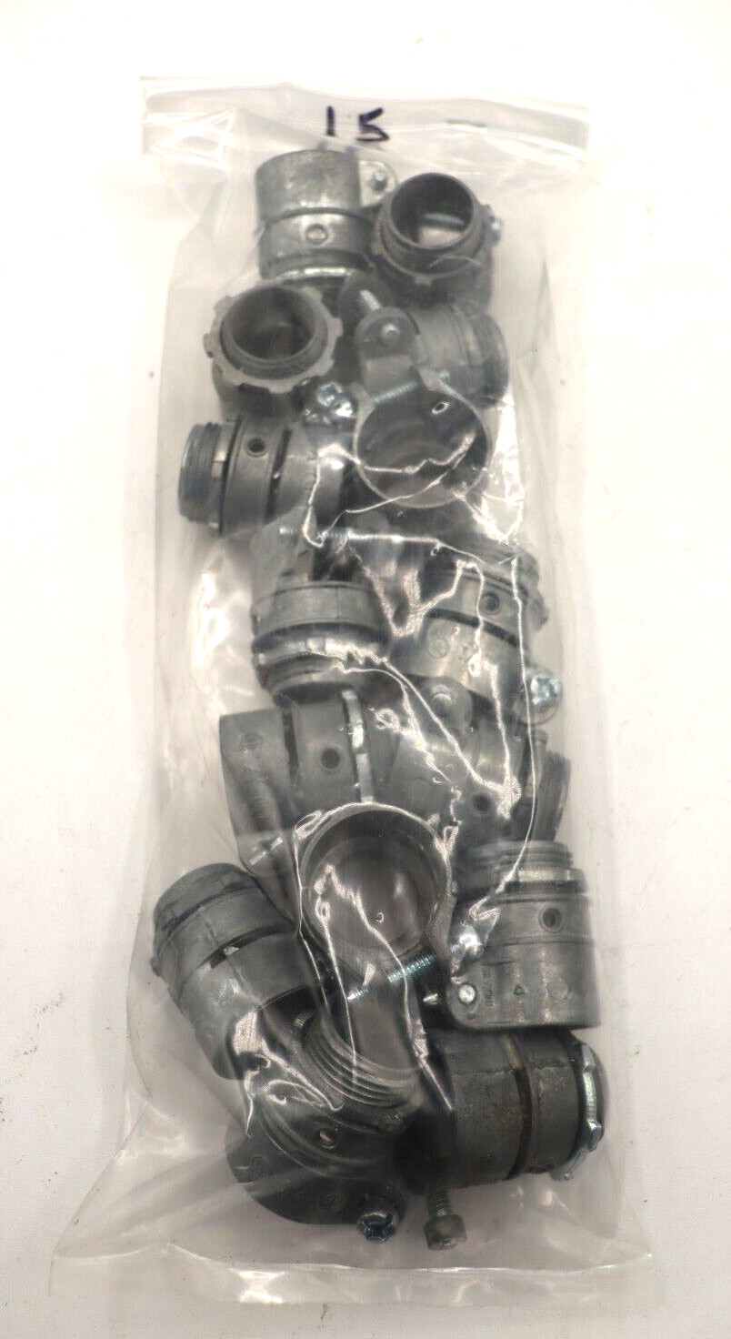 3/4" Flex Fitting, Squeeze Type, Zinc Die-Cast, Package of 15 or 10